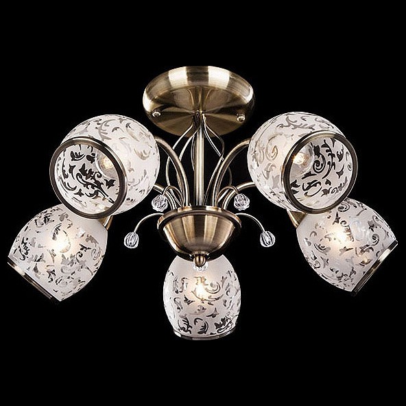 Люстра на штанге eurosvet gabriella 30026/5 античная бронза