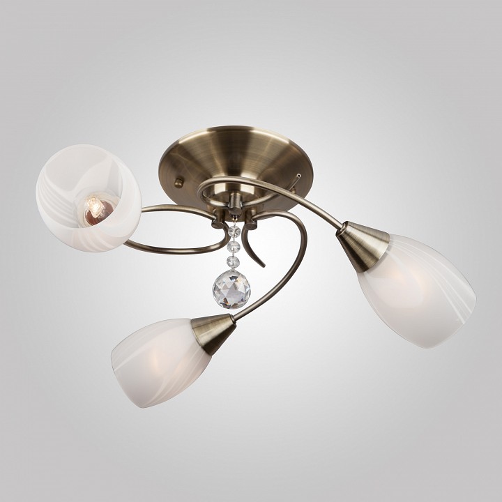 Потолочная люстра eurosvet virginia 30100/3 античная бронза