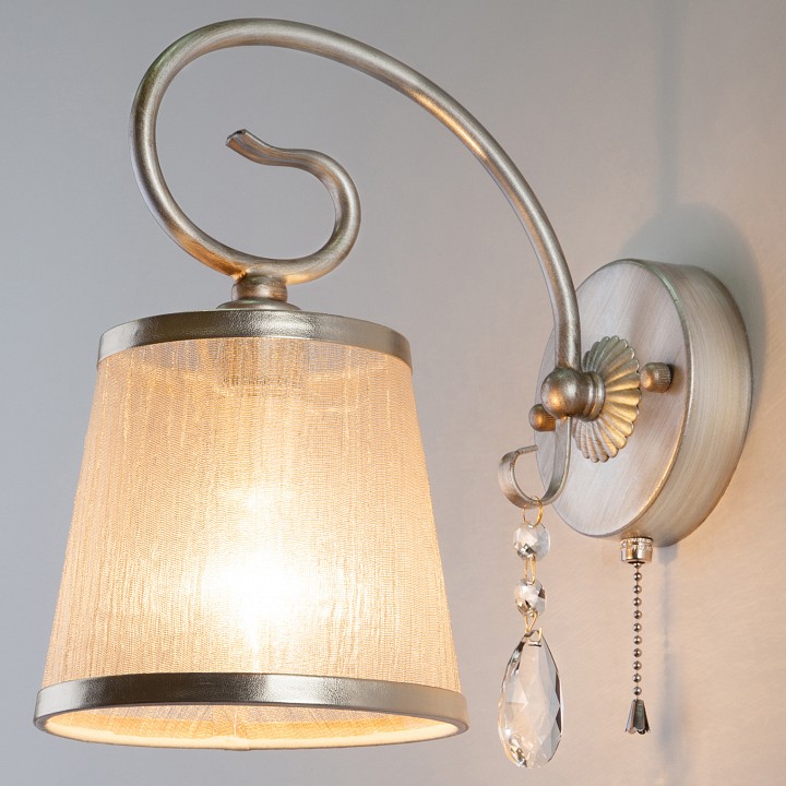 Бра eurosvet liona 60065/1 серебро