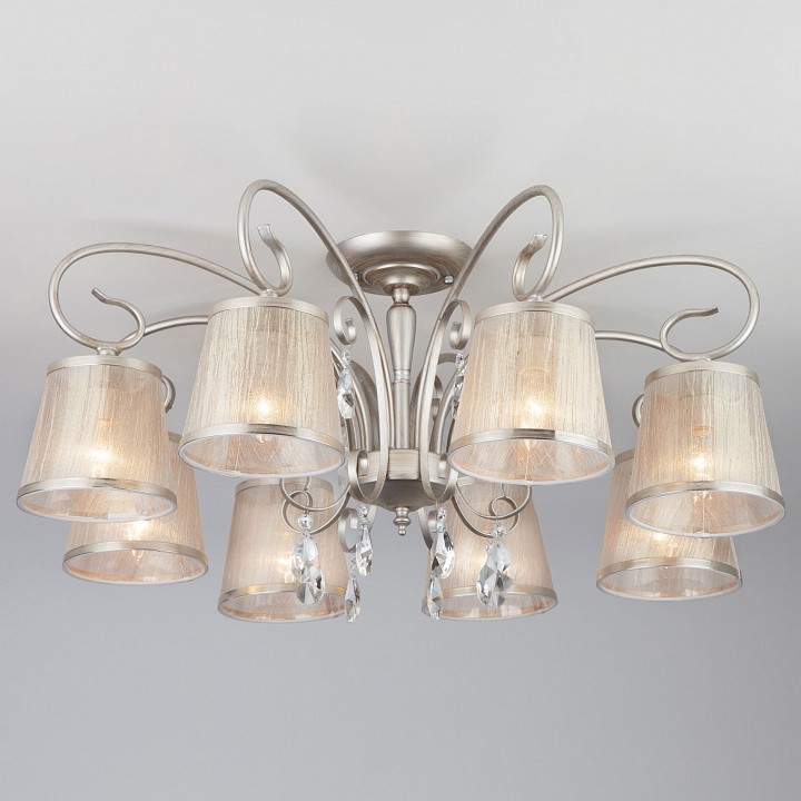 Потолочная люстра eurosvet liona 60065/8 серебро