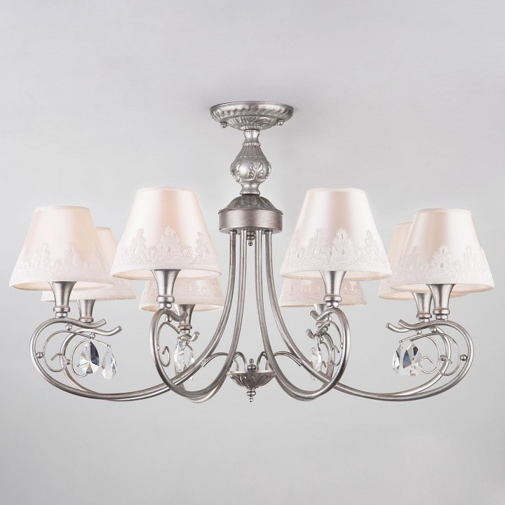 Люстра на штанге eurosvet incanto 60069/8 серебро