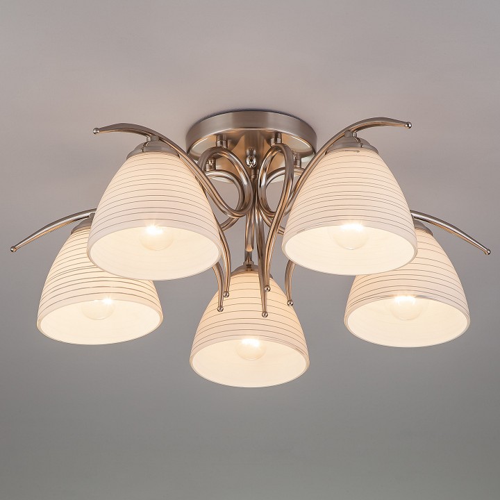 Потолочная люстра eurosvet megan 30121/5 сатин-никель