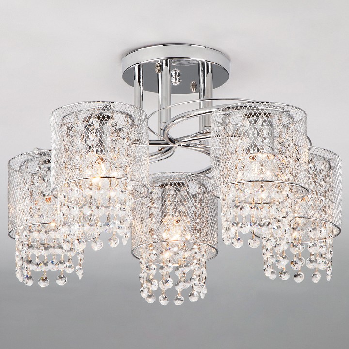 Люстра на штанге eurosvet bonnie 30137/5 хром