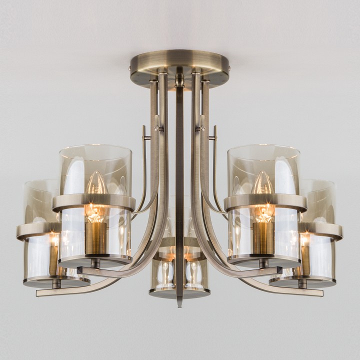 Потолочная люстра eurosvet coppa 60085/5 античная бронза