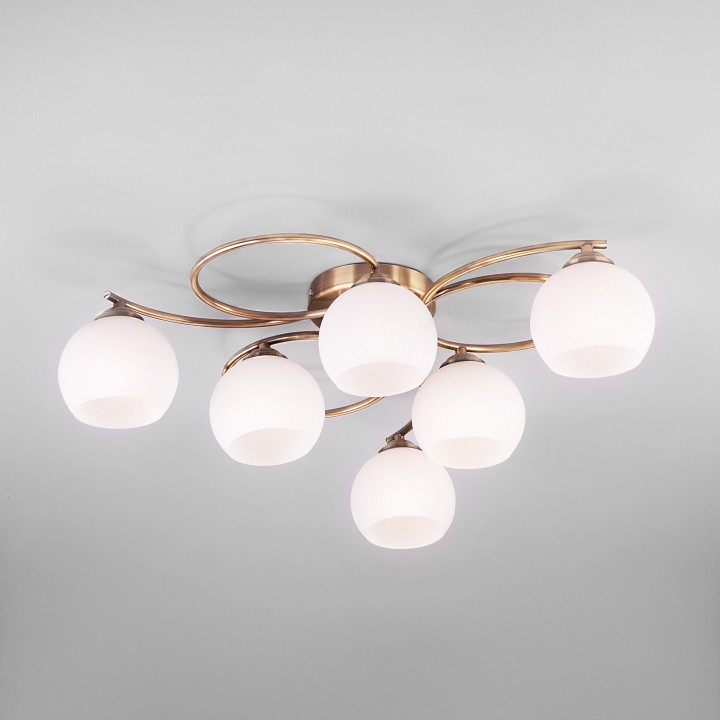 Потолочная люстра eurosvet alba 30144/6 античная бронза