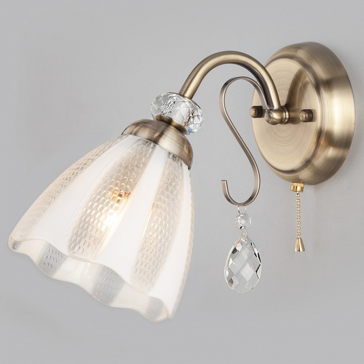 Бра eurosvet floranse 30155/1 античная бронза