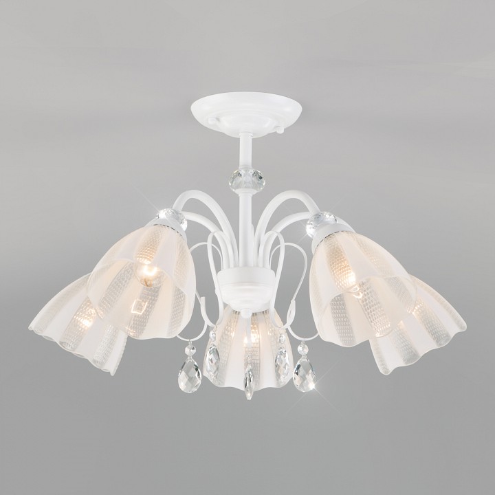 Люстра на штанге eurosvet floranse 30155/5 белый