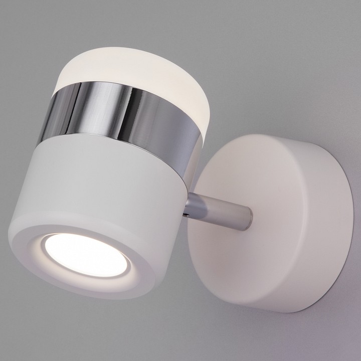 Бра eurosvet oskar 20165/1 led хром/белый