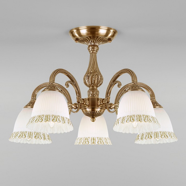 Люстра на штанге eurosvet campina 60107/5 античная бронза