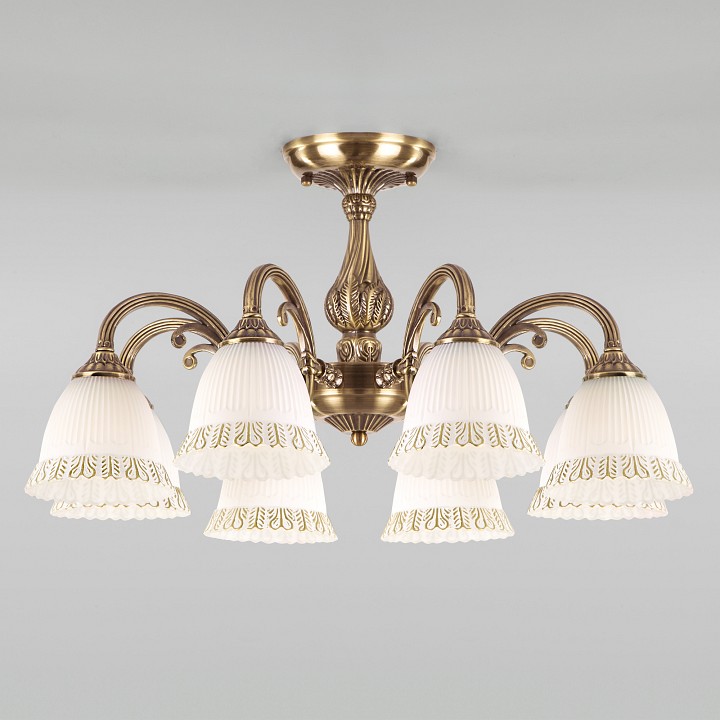 Люстра на штанге eurosvet campina 60107/8 античная бронза