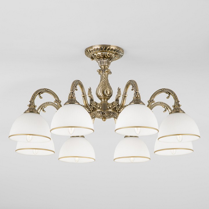 Люстра на штанге eurosvet caldera 60106/8 античная бронза