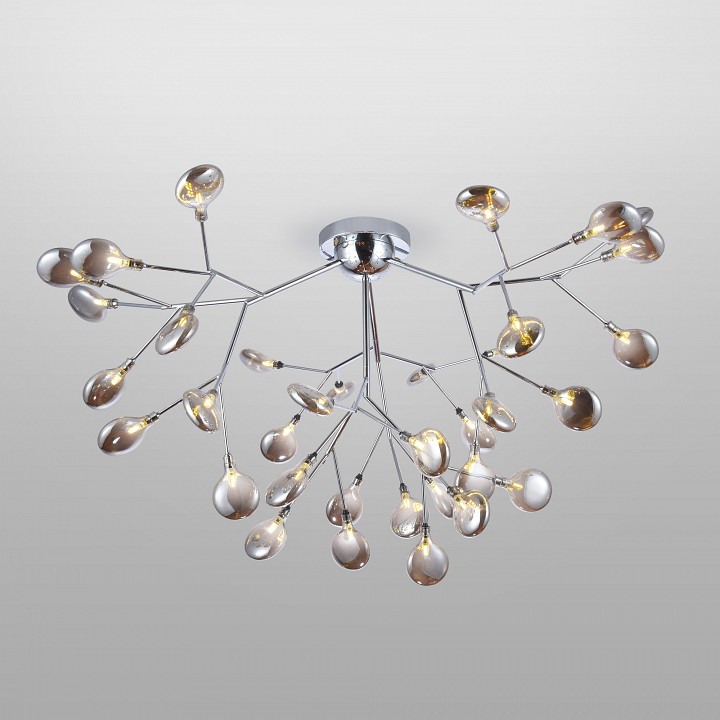 Потолочная люстра bogate's lamella 556 хром / дымчатый