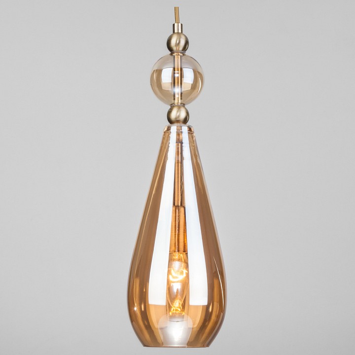 Подвесной светильник eurosvet ilario 50202/1 янтарный