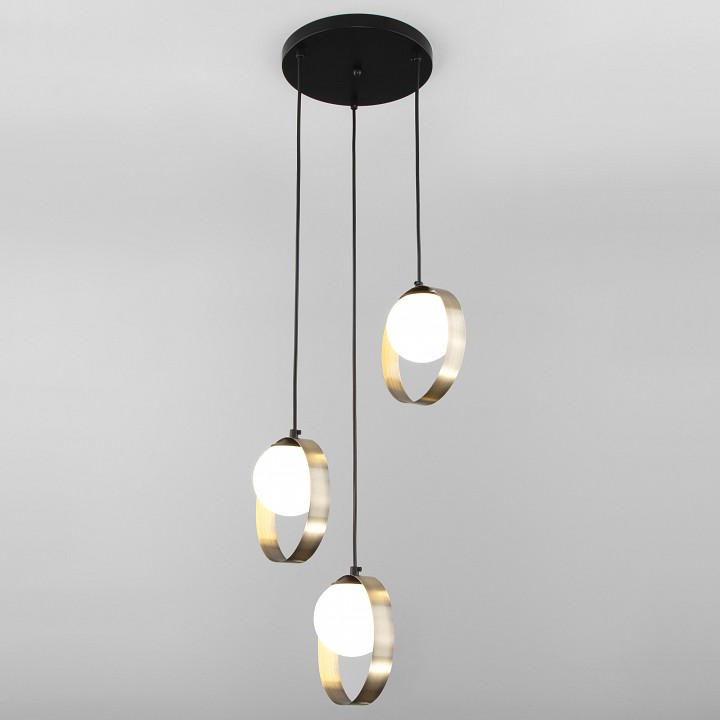 Подвесной светильник eurosvet dublin 50205/3 черный/бронза