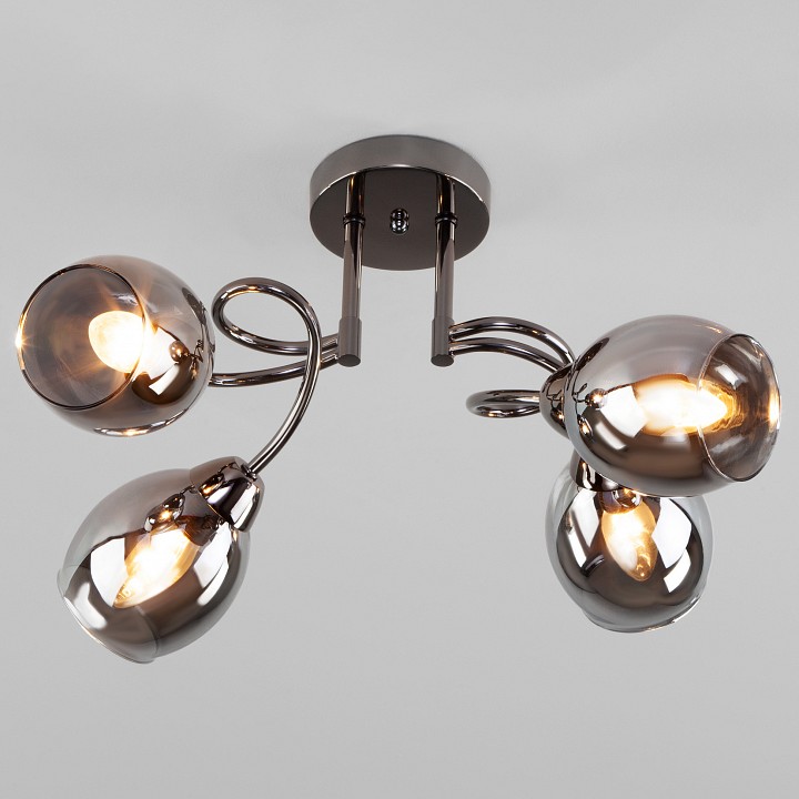 Потолочная люстра eurosvet roselyn 30171/4 черный жемчуг