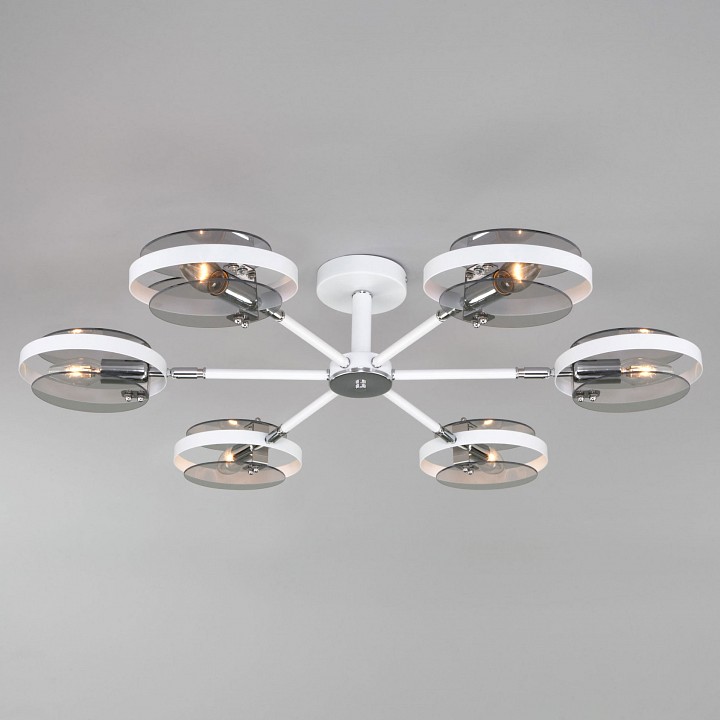 Люстра на штанге eurosvet gallo 70121/6 белый