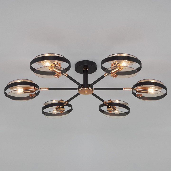 Люстра на штанге eurosvet gallo 70121/6 черный