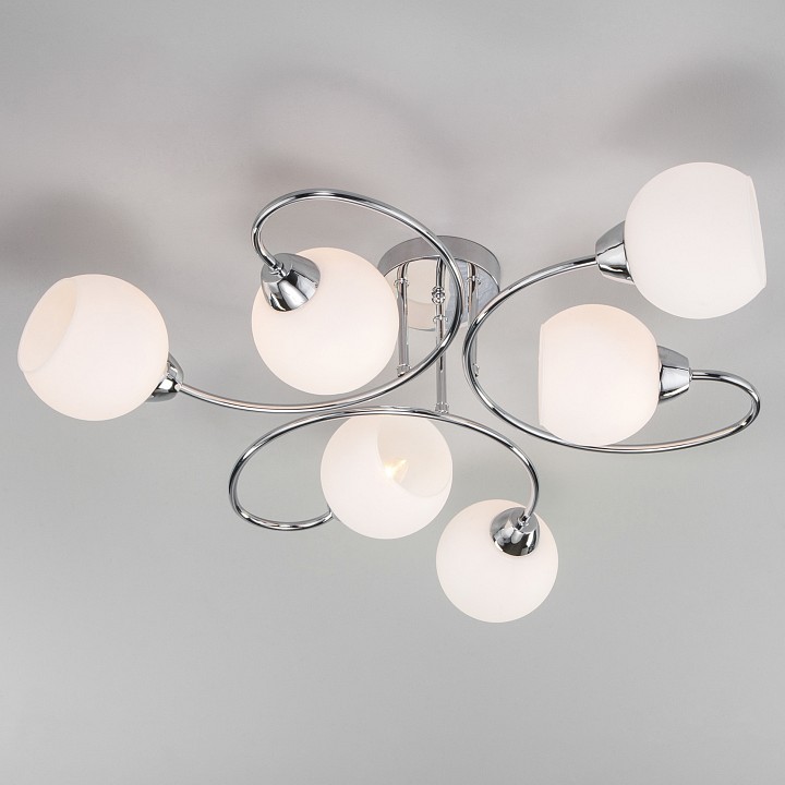 Потолочная люстра eurosvet tulia 30136/6 хром