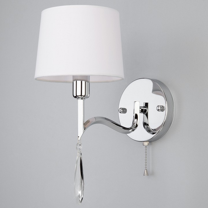 Бра eurosvet madera 10127/1 хром/прозрачный хрусталь strotskis (10093/1)