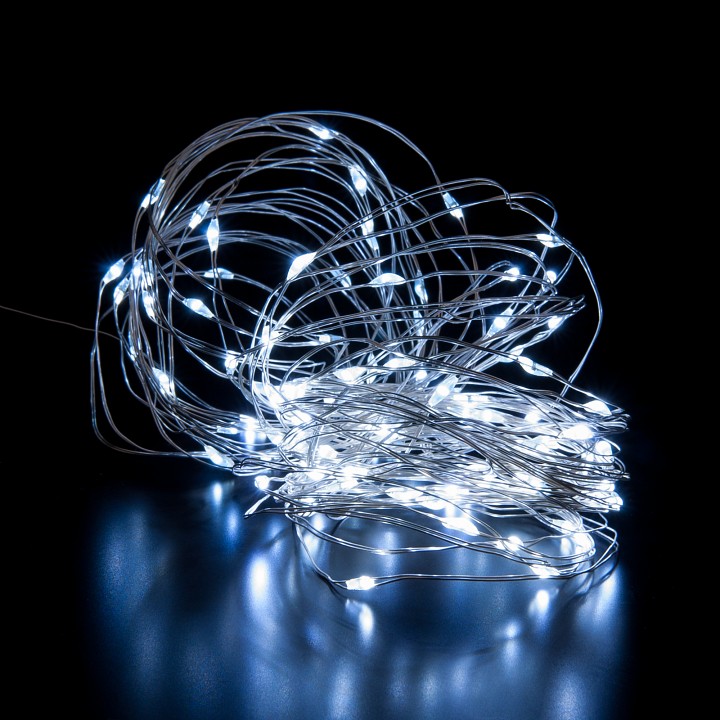 Гирлянда нить eurosvet роса 400-008 белый