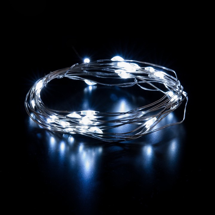 Гирлянда нить eurosvet роса 400-006 белый