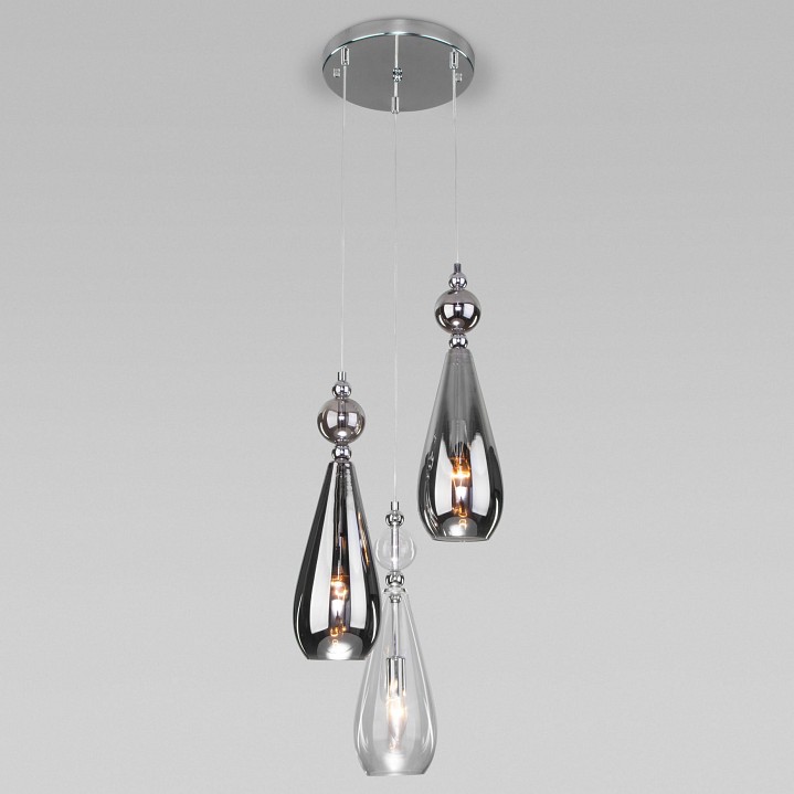 Подвесной светильник eurosvet ilario 50202/3 хром