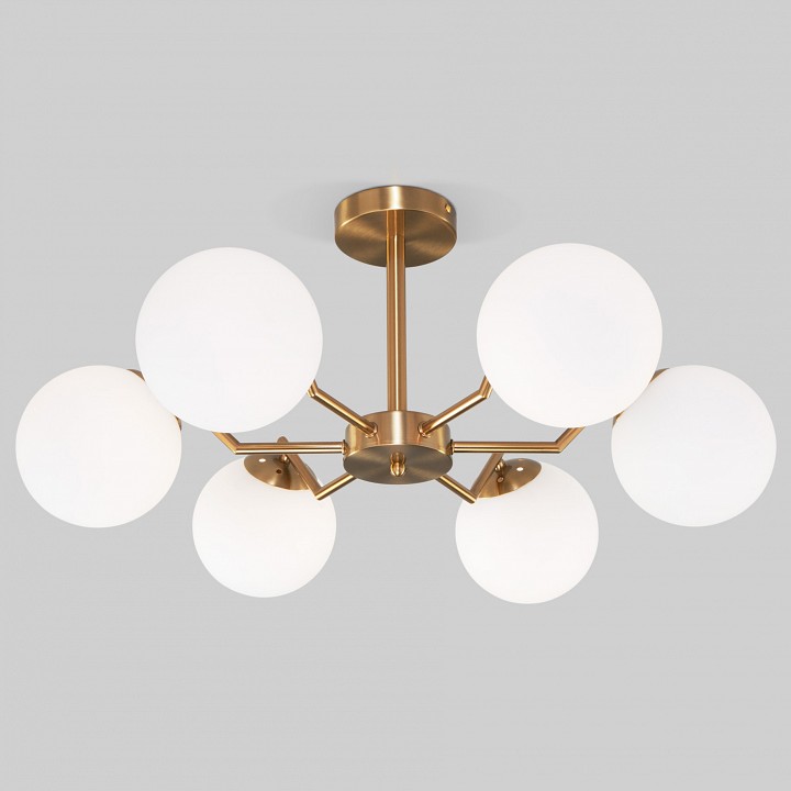 Люстра на штанге eurosvet frost 70154/6 латунь