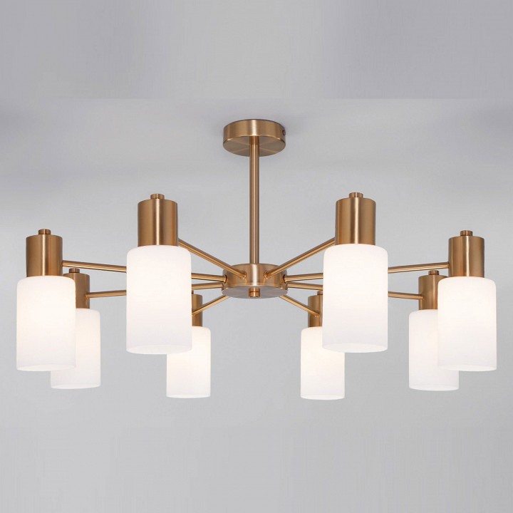 Люстра на штанге eurosvet vegga 70160/8 латунь