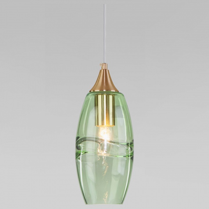 Подвесной светильник eurosvet lotus 50222/1 зеленый