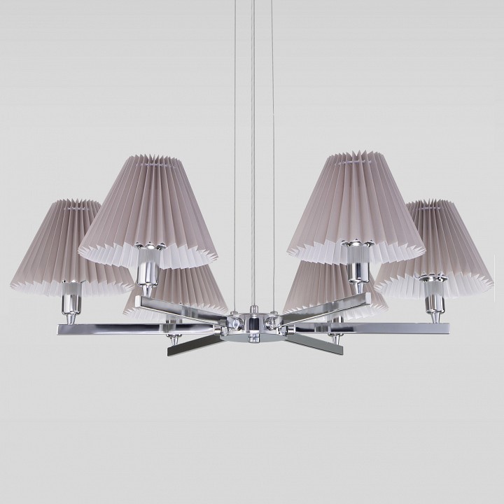 Подвесная люстра eurosvet peony 60136/6 хром/серый