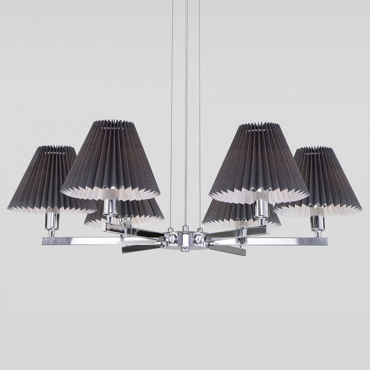 Подвесная люстра eurosvet peony 60136/6 хром/графит