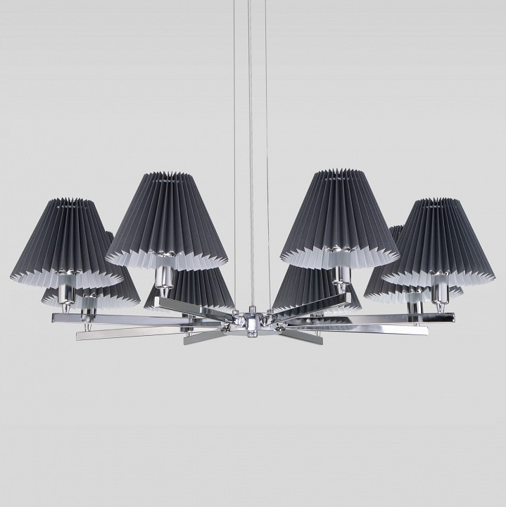 Подвесная люстра eurosvet peony 60136/8 хром/графит