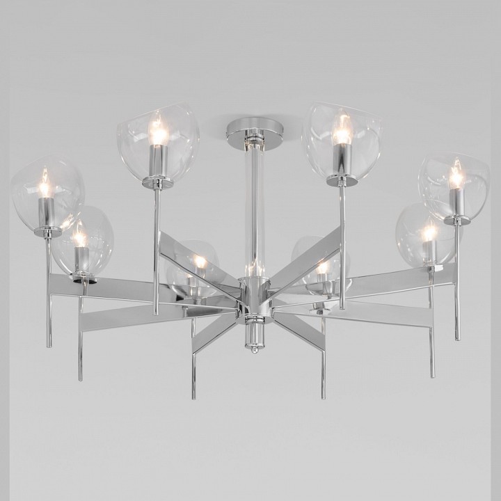 Люстра на штанге eurosvet arrista 60130/8 хром smart