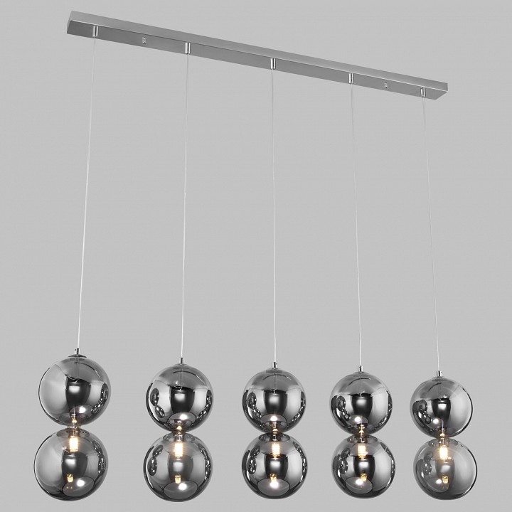 Подвесной светильник eurosvet selisa 50092/5 хром/дымчатый