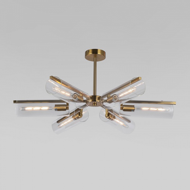 Люстра на штанге eurosvet trompeta 70144/6 латунь