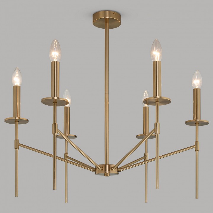 Люстра на штанге eurosvet anders 60142/6 латунь