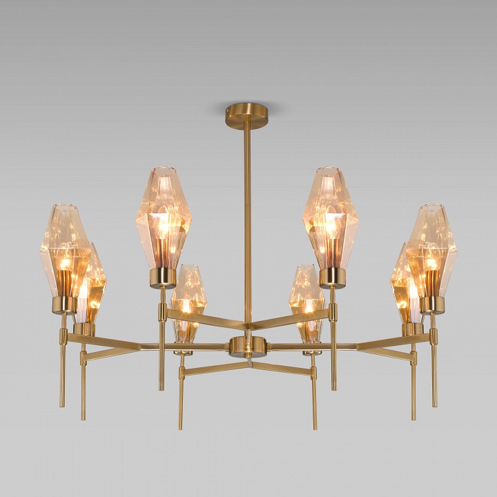 Люстра на штанге eurosvet prism 60143/8 латунь