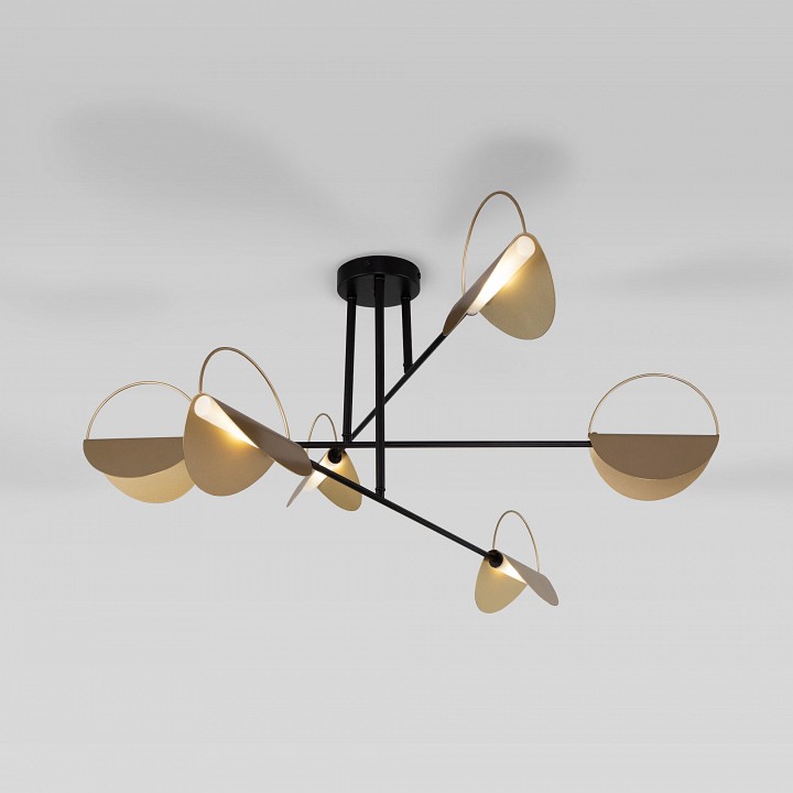 Потолочная люстра eurosvet grazia 70148/6 черный/золото