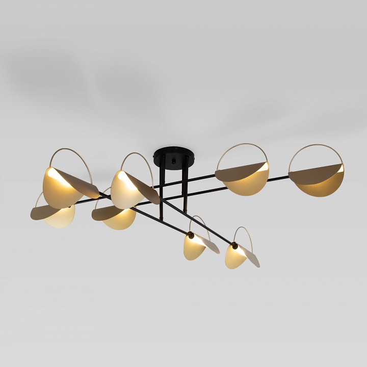 Потолочная люстра eurosvet grazia 70148/8 черный/золото