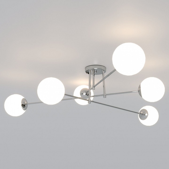 Потолочная люстра eurosvet netz 30181/6 хром