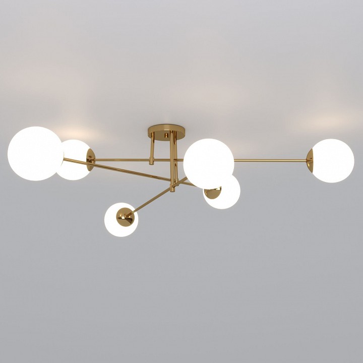 Потолочная люстра eurosvet netz 30181/6 латунь