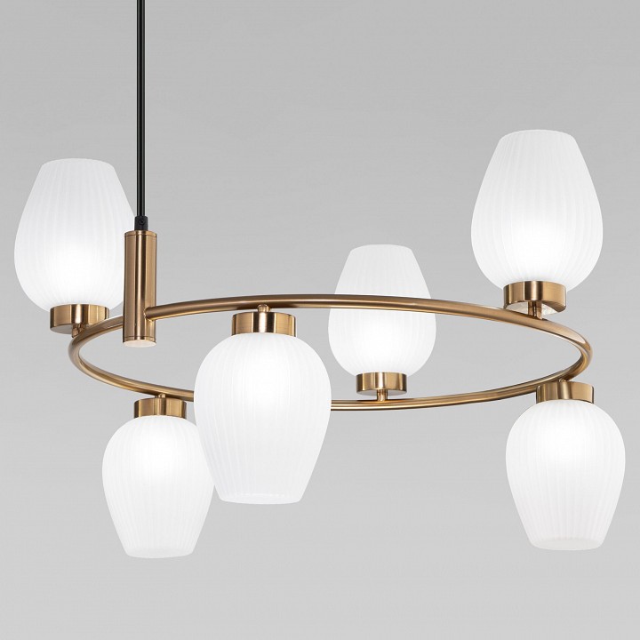 Подвесная люстра eurosvet alva 30183/6 латунь