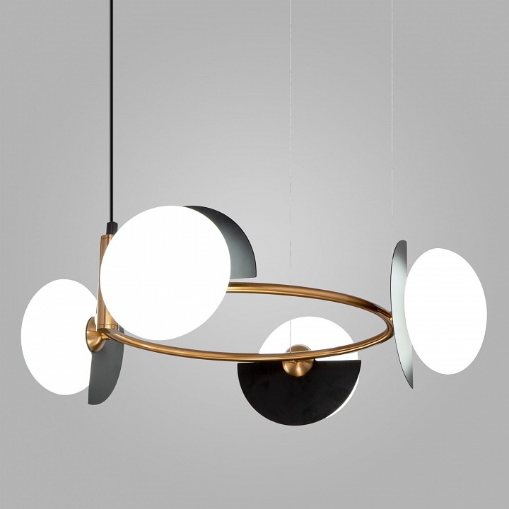 Подвесная люстра eurosvet moity 70150/4 черный/латунь