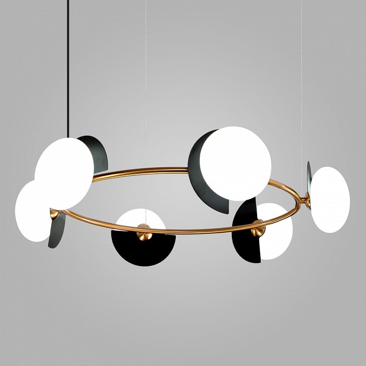 Подвесная люстра eurosvet moity 70150/6 черный/латунь