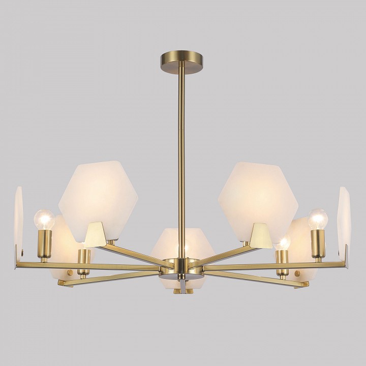 Люстра на штанге eurosvet marble 60158/7 латунь