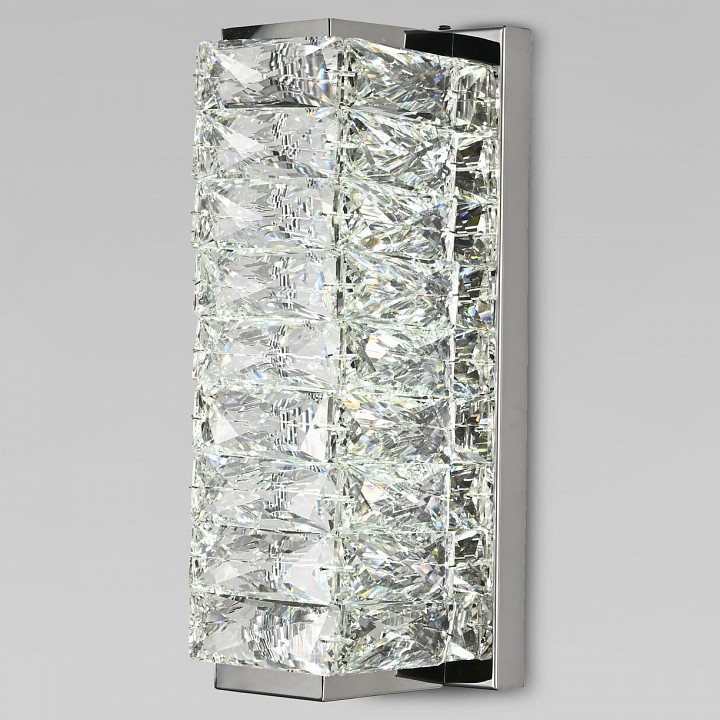 Накладной светильник eurosvet blitz 40259 led хром/ прозрачный хрусталь strotskis