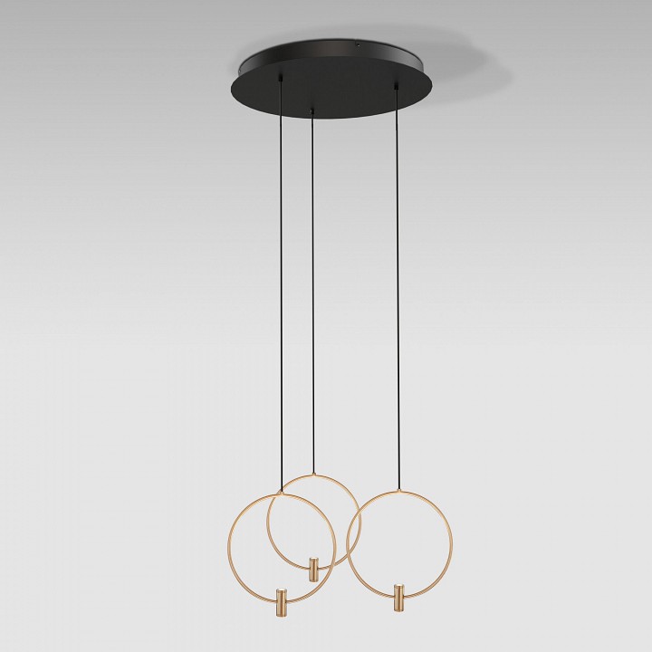 Подвесной светильник eurosvet layla 50257/3 led черный/ латунь