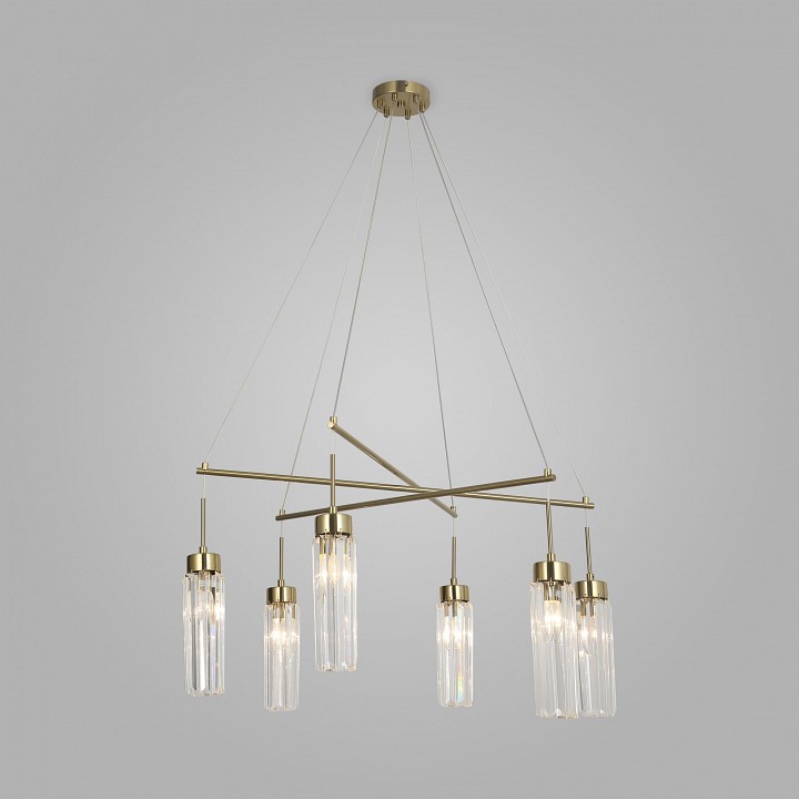 Подвесная люстра eurosvet gilian 60163/6 латунь