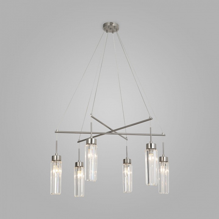 Подвесная люстра eurosvet gilian 60163/6 никель