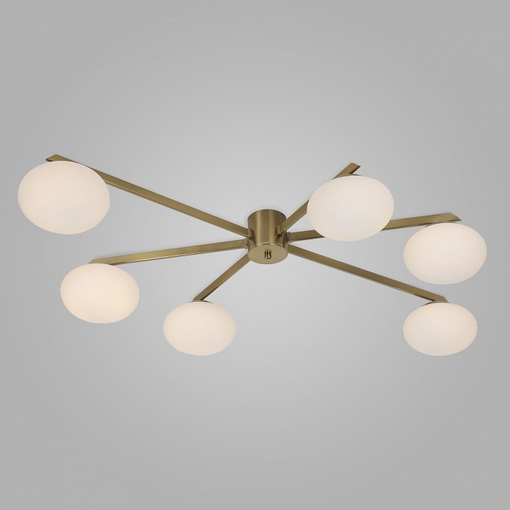 Потолочная люстра eurosvet opaline 70220/6 латунь